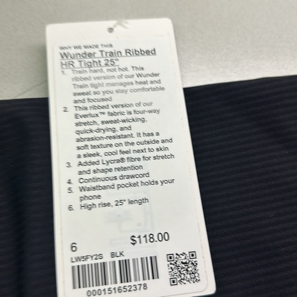 NWT Lululemon Wunder Train Ribbed - Picture 5 of 5
